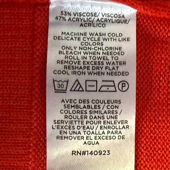 LOFT Red Knit Open Cardigan Sweater NEW XL - Picture 5 of 6